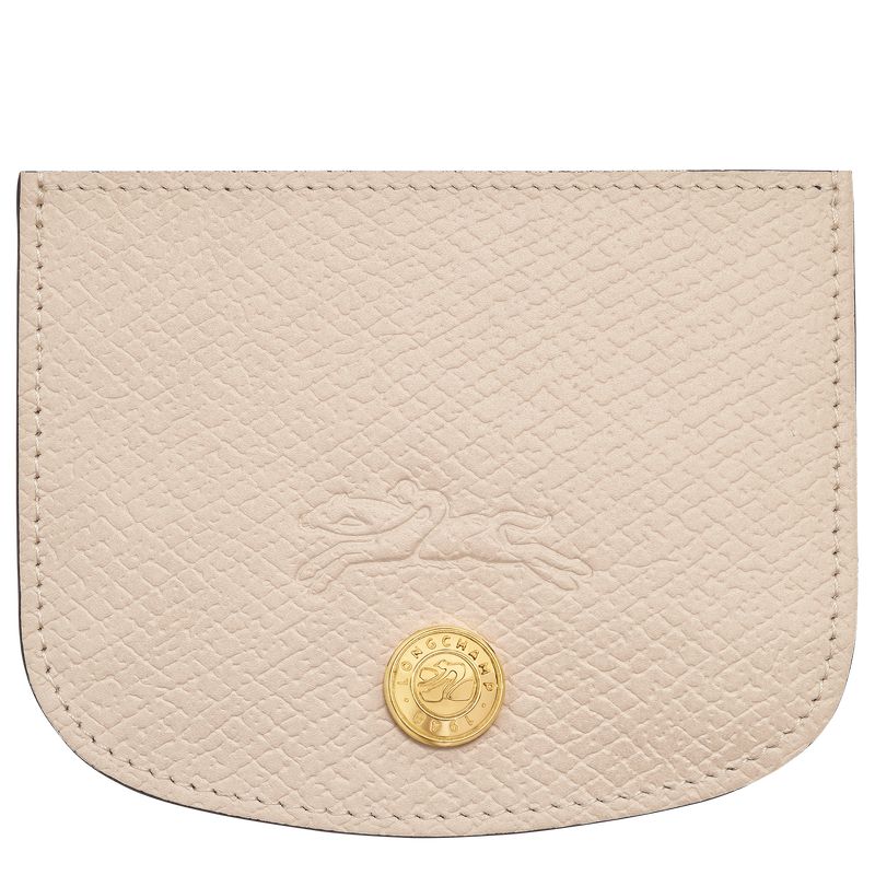 Men Longchamp Épure Card Holder Beige | Ireland-310LFQUSW