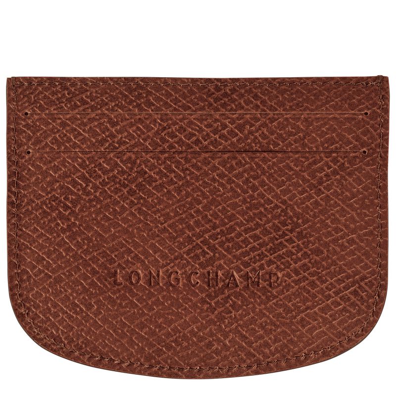 Men Longchamp Épure Card Holder Brown | Ireland-768YVIQBL