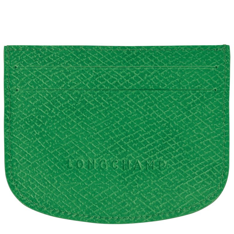 Men Longchamp Épure Card Holder Green | Ireland-013VOAHQB