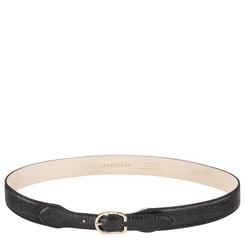 Women Longchamp 1980 Belt Black | Ireland-915ZNDYPG