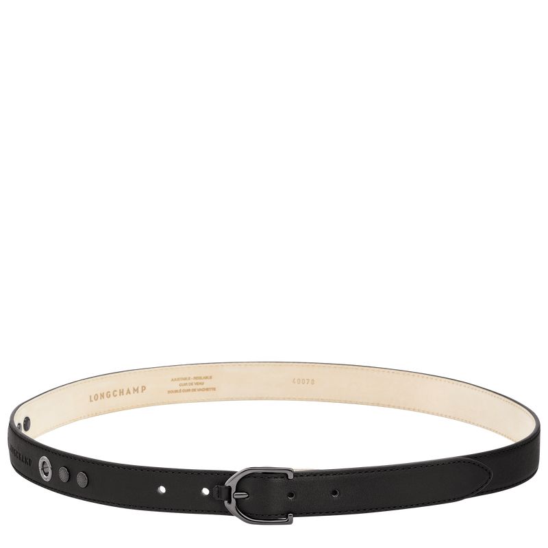 Women Longchamp 3D Belt Black | Ireland-628IXMAZG