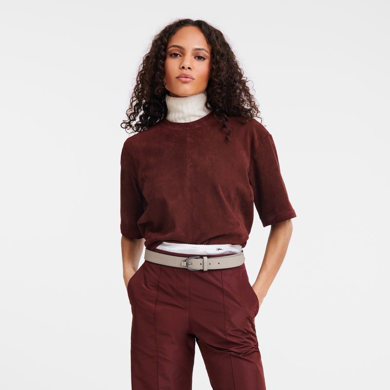 Women Longchamp 3D Belt Brown | Ireland-795FWIXJN