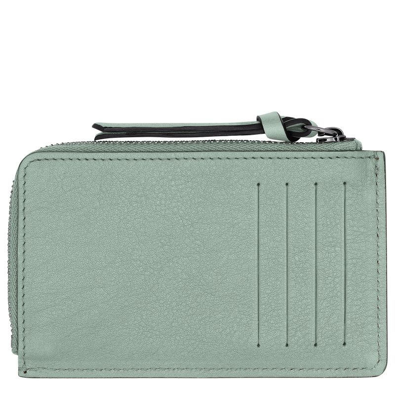 Women Longchamp 3D Card Holder Blue Green | Ireland-831CGOEUM