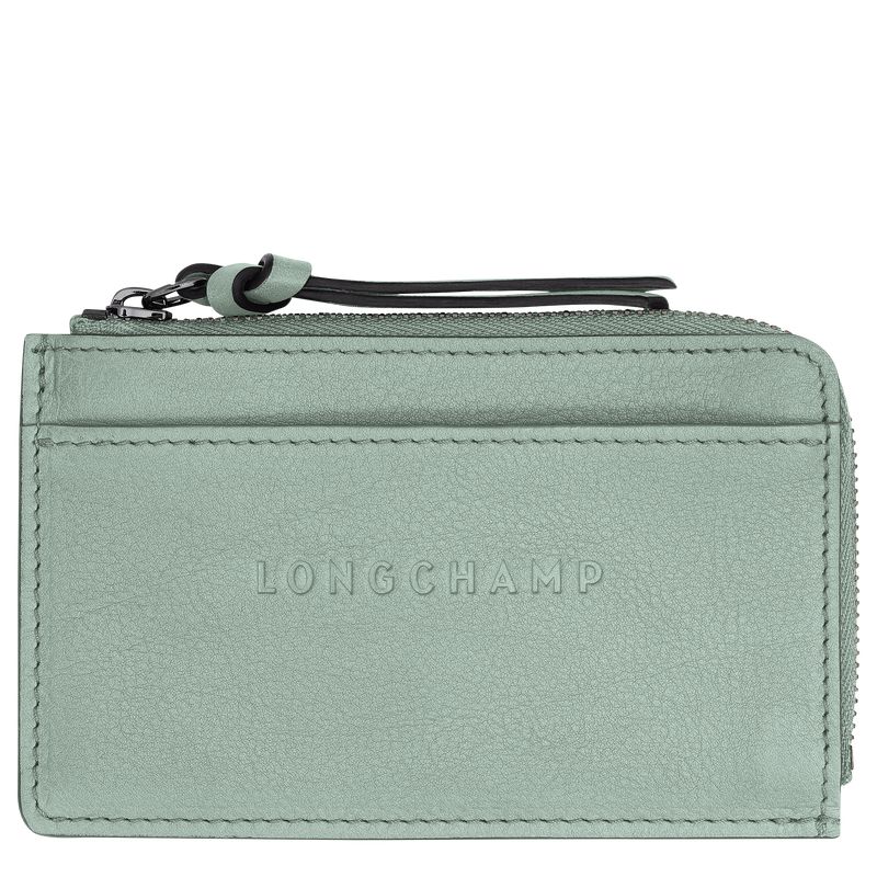 Women Longchamp 3D Card Holder Blue Green | Ireland-831CGOEUM