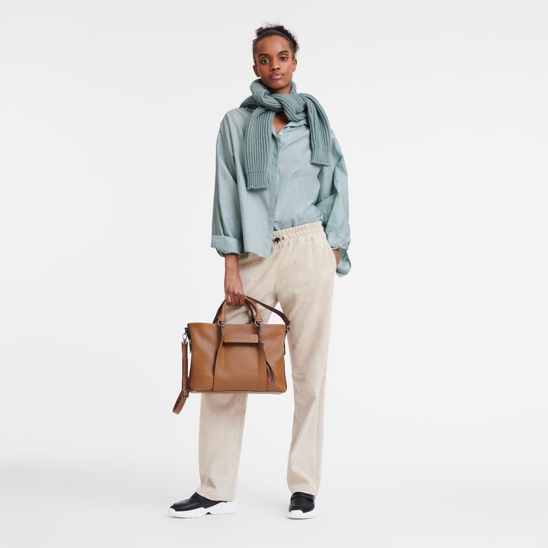 Women Longchamp 3D L Handbag Beige | Ireland-479LBUIHC