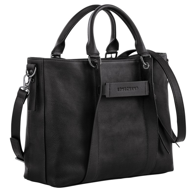 Women Longchamp 3D L Handbag Black | Ireland-152NTHAFV