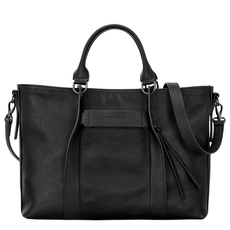 Women Longchamp 3D L Handbag Black | Ireland-152NTHAFV