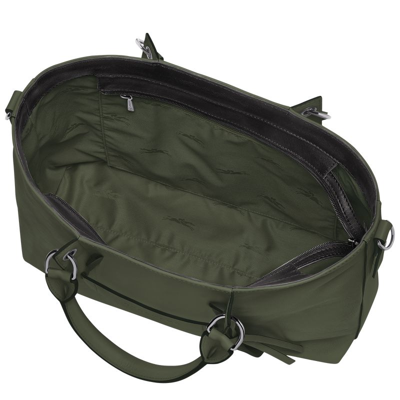 Women Longchamp 3D L Handbag Khaki | Ireland-763CGMAHV