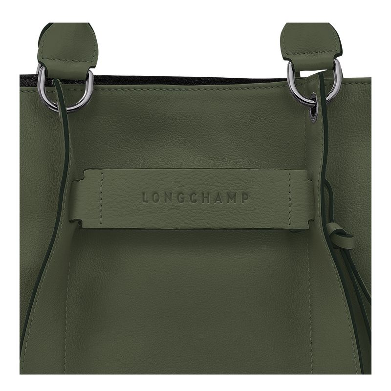 Women Longchamp 3D L Handbag Khaki | Ireland-763CGMAHV