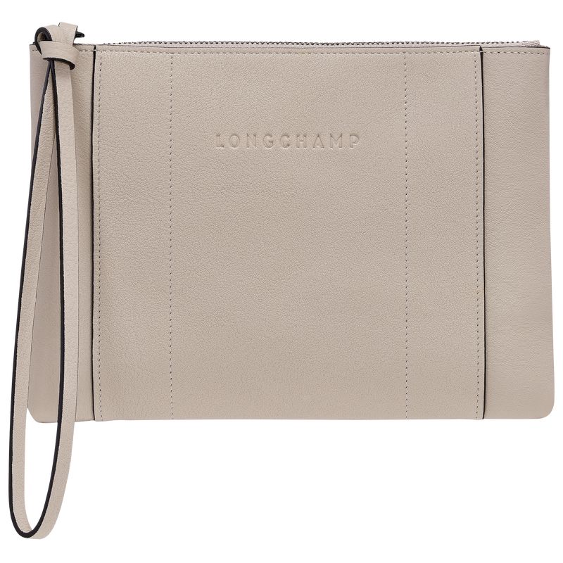 Women Longchamp 3D Pouch Beige | Ireland-150NQHSLF