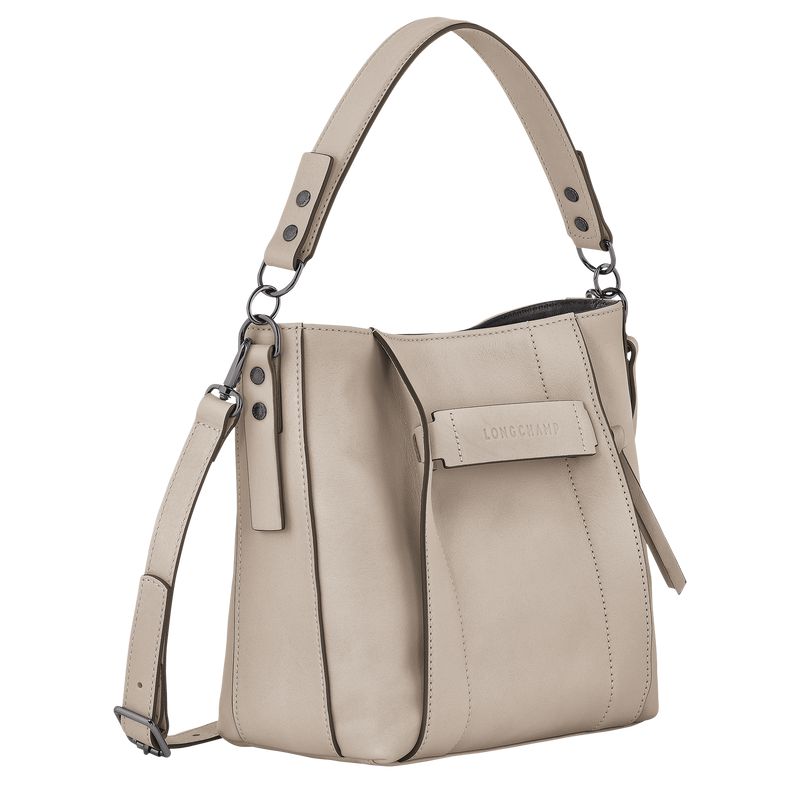 Women Longchamp 3D S Crossbody Bag Beige | Ireland-579KXCWLO