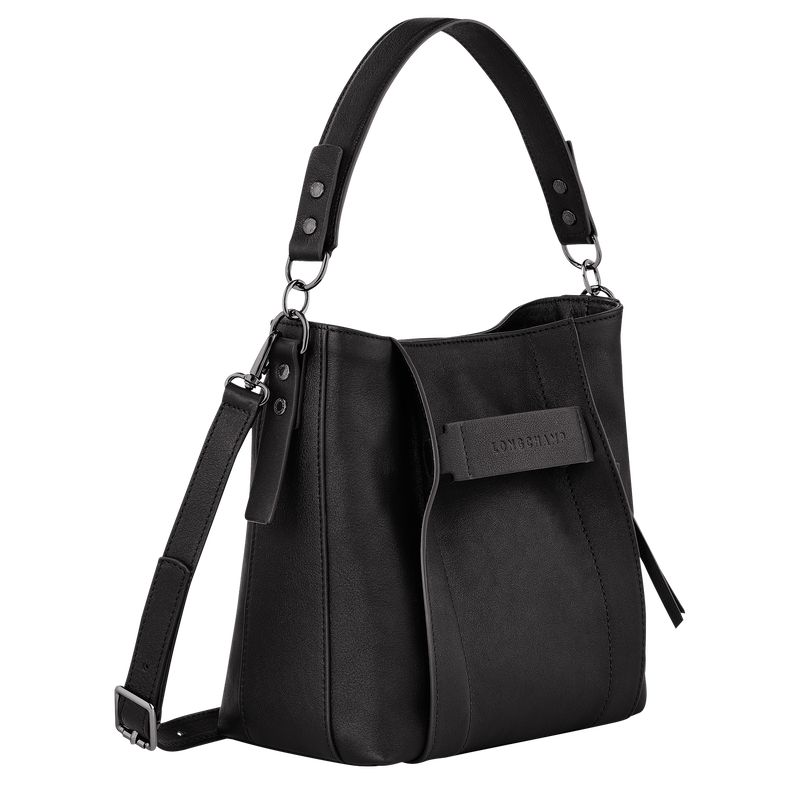 Women Longchamp 3D S Crossbody Bag Black | Ireland-584CPMEVY