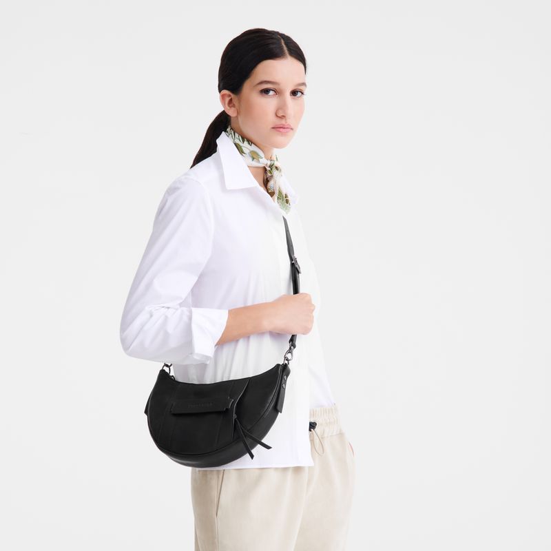 Women Longchamp 3D S Crossbody Bag Black | Ireland-154TKHSJL