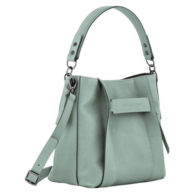 Women Longchamp 3D S Crossbody Bag Blue Green | Ireland-857NKFGYL