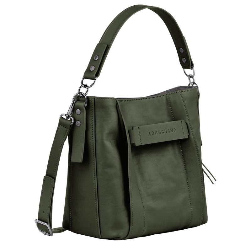 Women Longchamp 3D S Crossbody Bag Khaki | Ireland-940UDBLRX