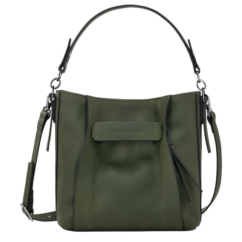 Women Longchamp 3D S Crossbody Bag Khaki | Ireland-940UDBLRX