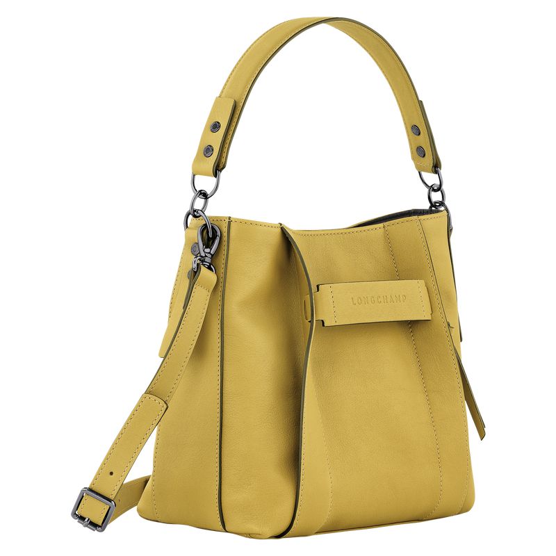 Women Longchamp 3D S Crossbody Bag Yellow | Ireland-673XZYLIS