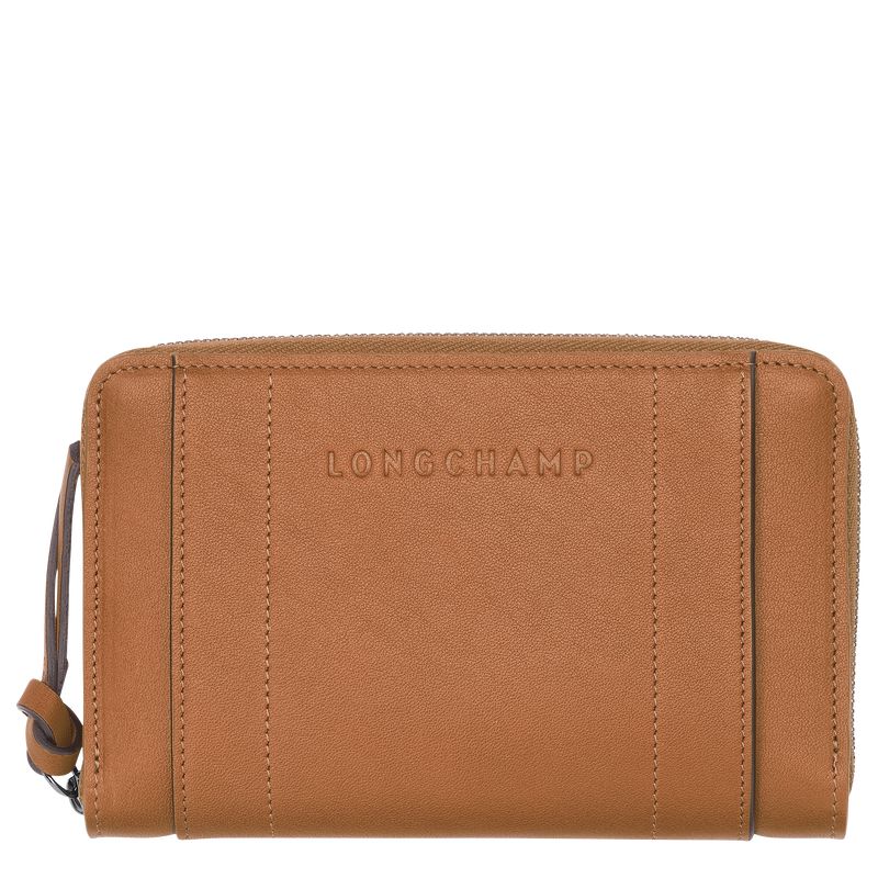 Women Longchamp 3D Wallet Beige | Ireland-287RIPJSA