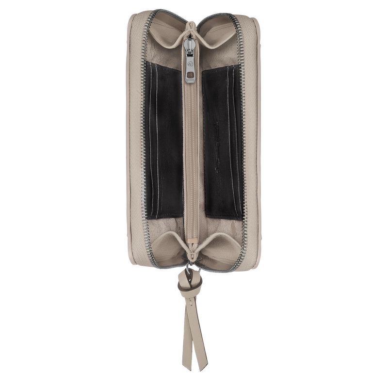 Women Longchamp 3D Wallet Beige | Ireland-397EAGPHL
