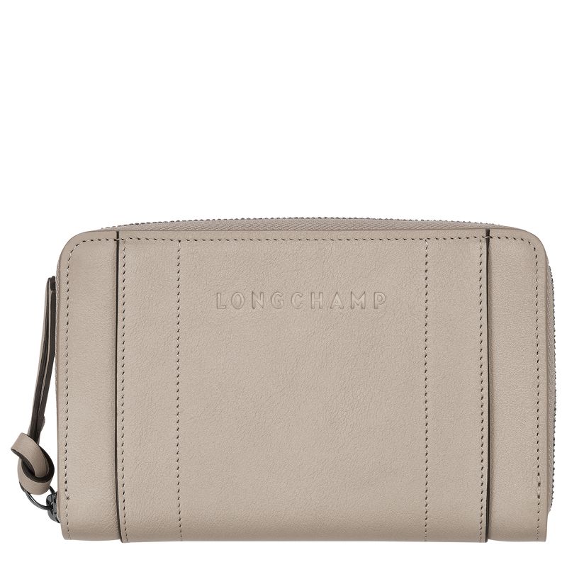 Women Longchamp 3D Wallet Beige | Ireland-397EAGPHL