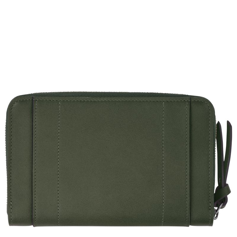Women Longchamp 3D Wallet Khaki | Ireland-543SRKBQZ