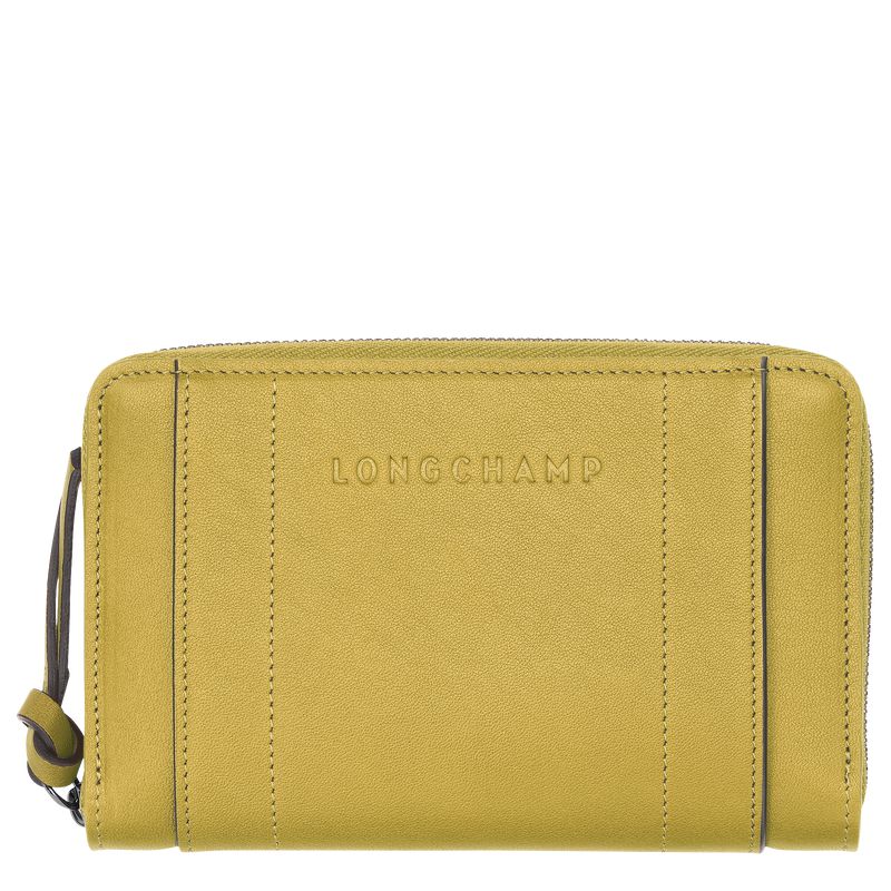 Women Longchamp 3D Wallet Yellow | Ireland-324AJCBGW