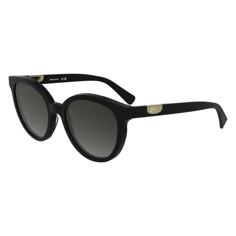 Women Longchamp Acetate Sunglasses Black | Ireland-197FNYABU
