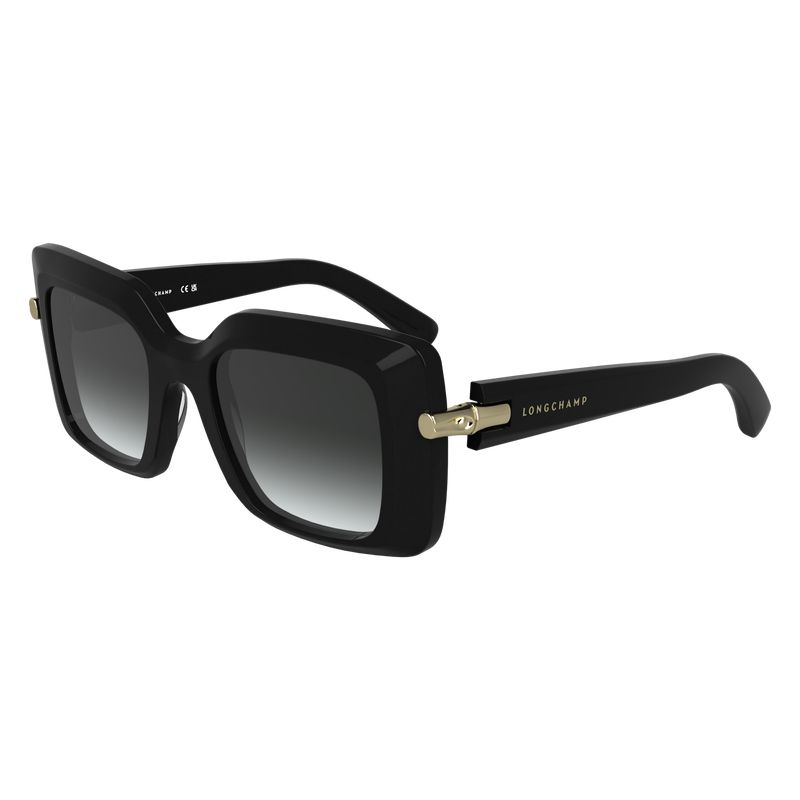 Women Longchamp Acetate Sunglasses Black | Ireland-925DAZTHE