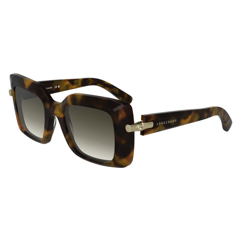 Women Longchamp Acetate Sunglasses Brown / Green | Ireland-563MXILTA