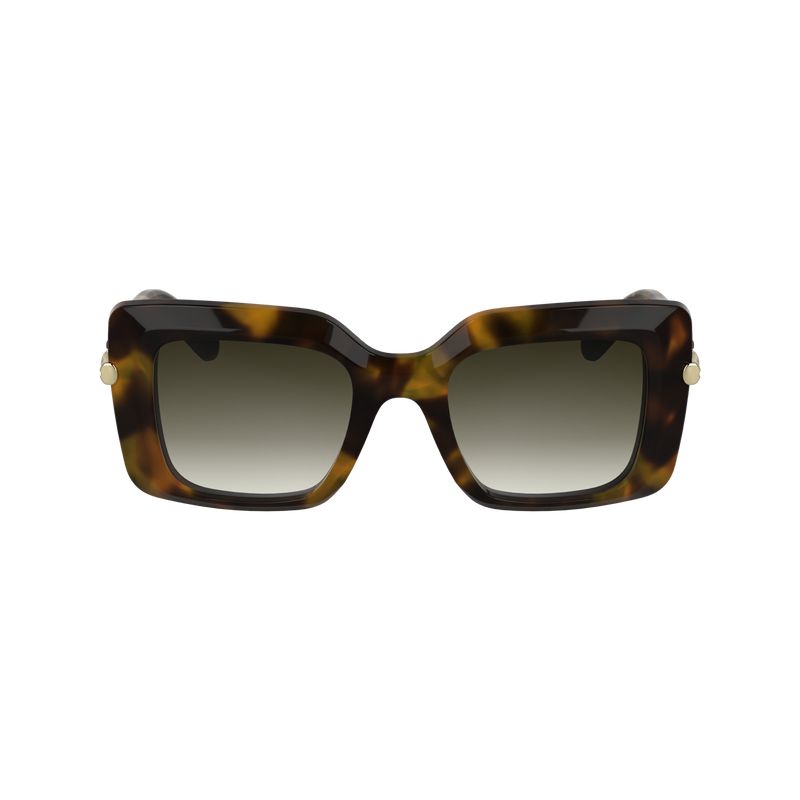 Women Longchamp Acetate Sunglasses Brown / Green | Ireland-563MXILTA