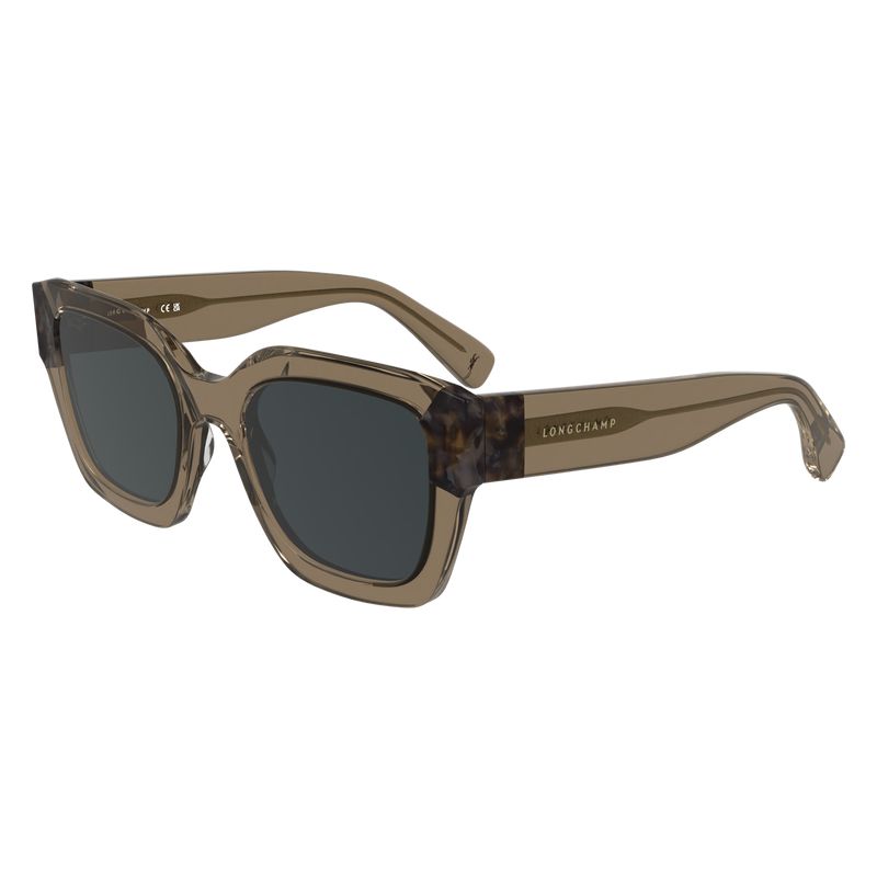 Women Longchamp Acetate Sunglasses Brown | Ireland-162XKMOFT