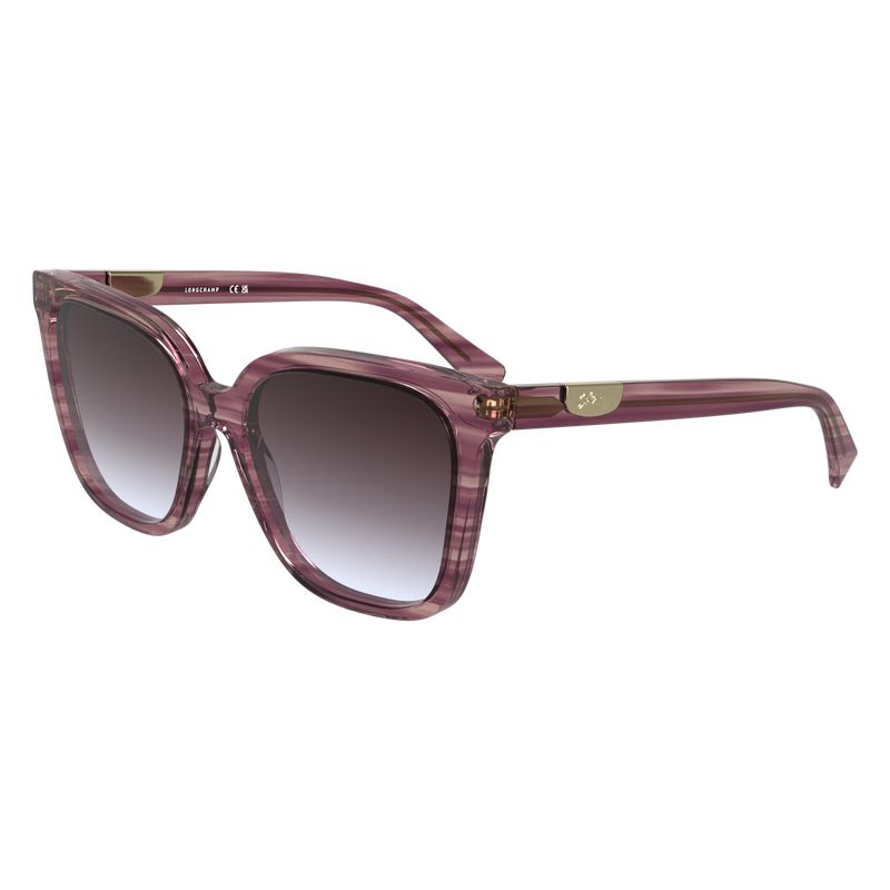 Women Longchamp Acetate Sunglasses White / Purple | Ireland-310EHBKFA