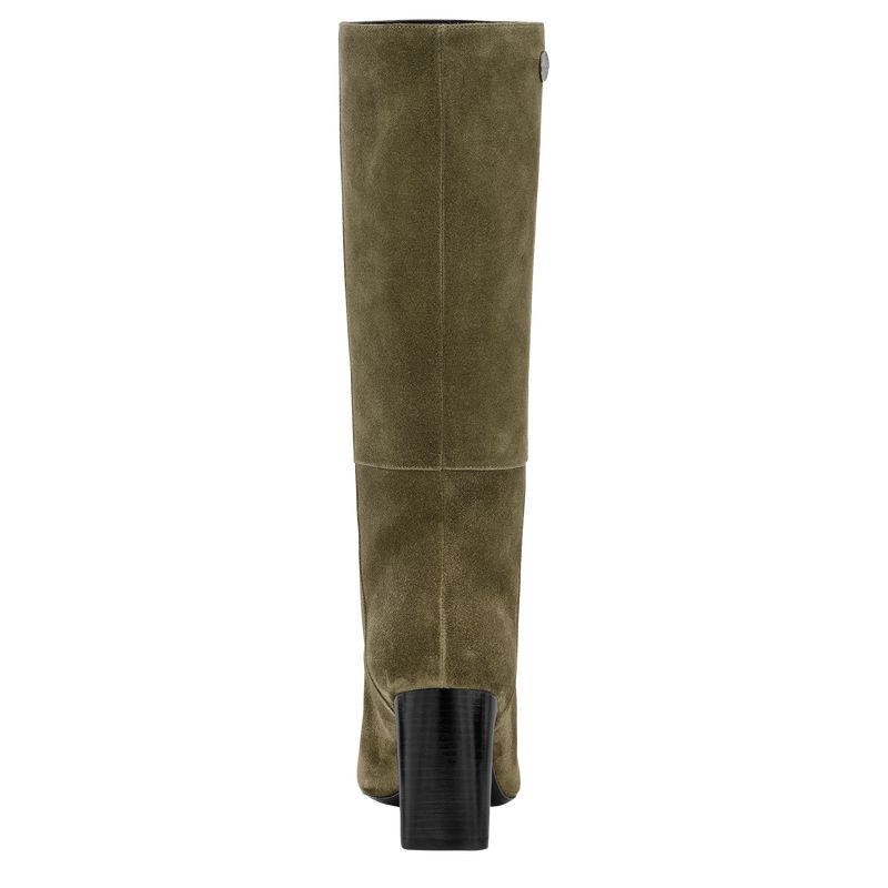 Women Longchamp Allure Heel Boots Khaki | Ireland-937CGPWEN