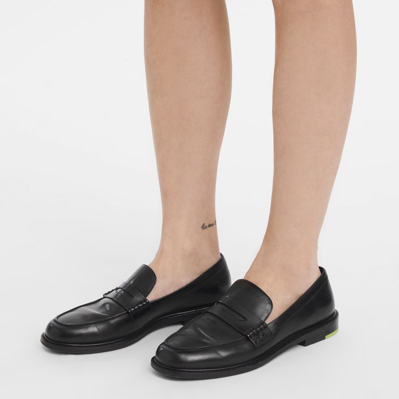 Women Longchamp Au Sultan Loafers Black | Ireland-650CARUEP