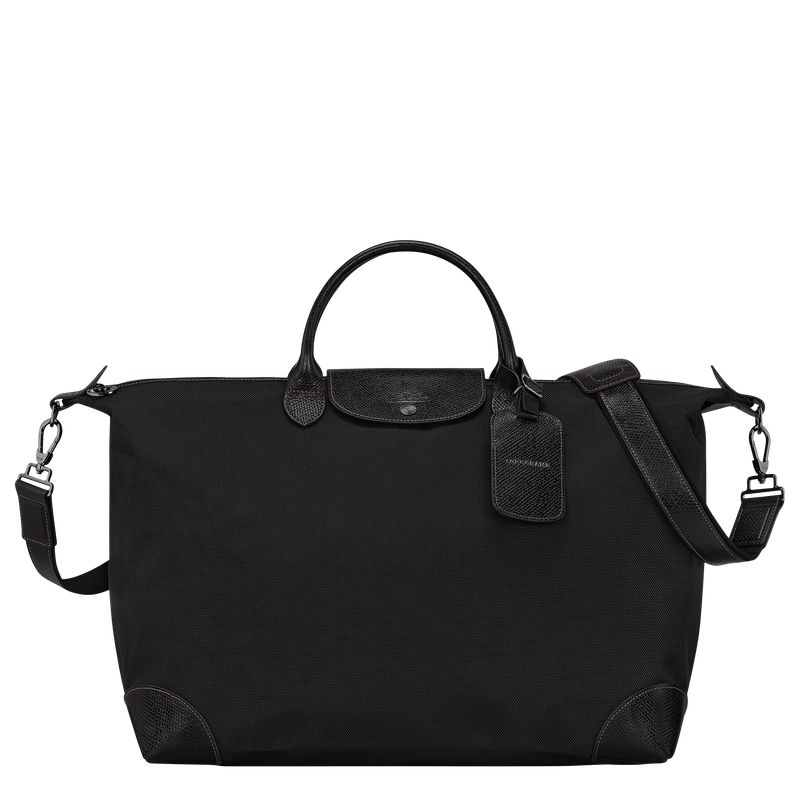 Women Longchamp Boxford L Travel Bag Black | Ireland-107UVKRLZ
