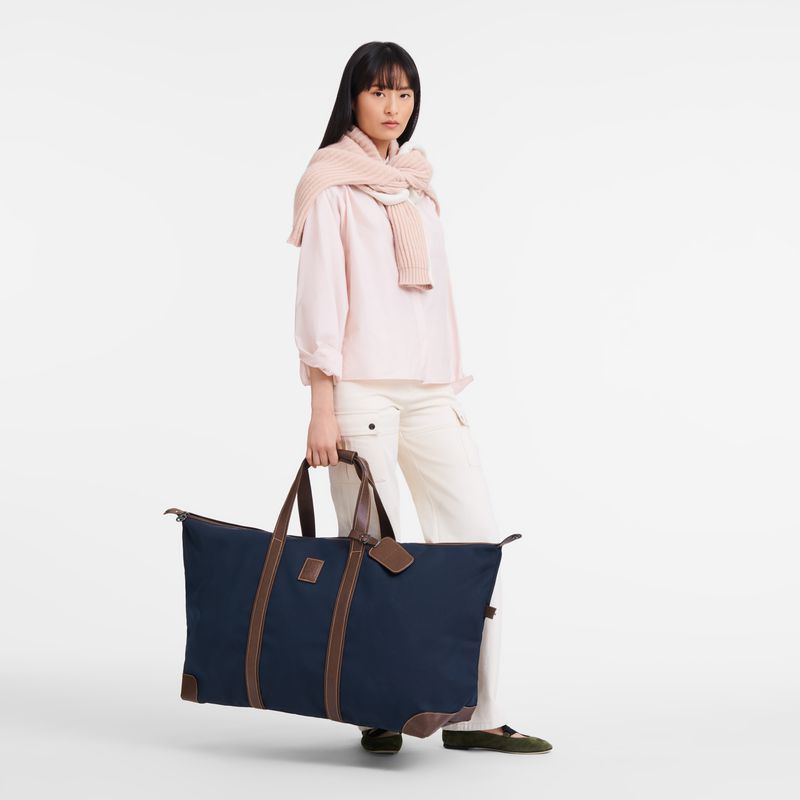 Women Longchamp Boxford Xl Travel Bag Blue | Ireland-546OUPXNV