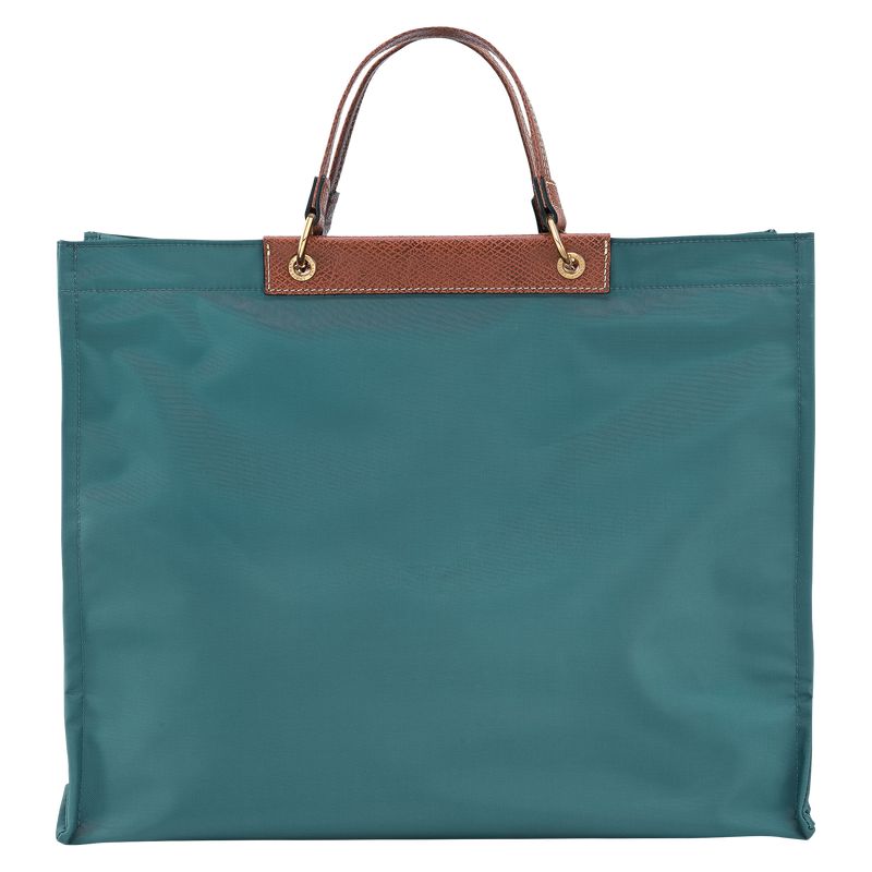 Women Longchamp Cabas L Tote Bag Blue Green | Ireland-190OGLVQZ
