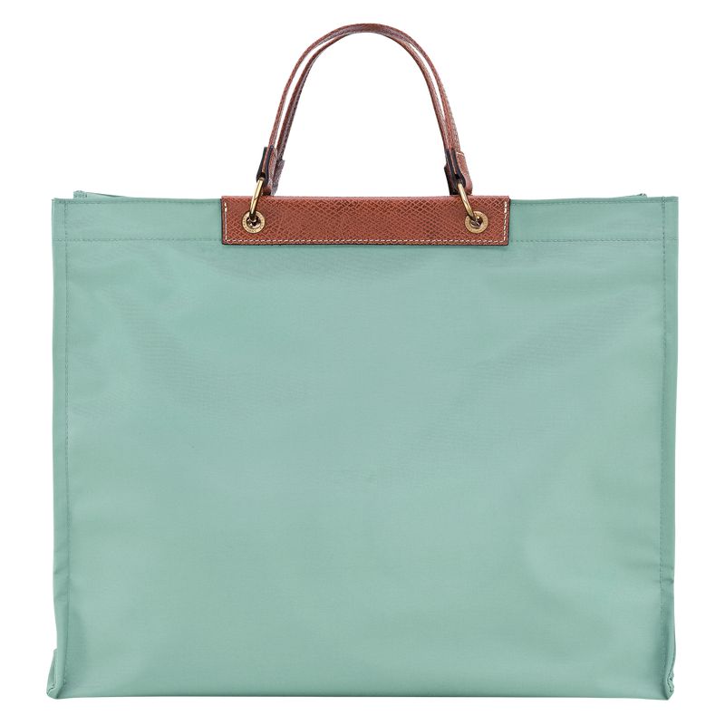 Women Longchamp Cabas L Tote Bag Blue Green | Ireland-613CUOXSD