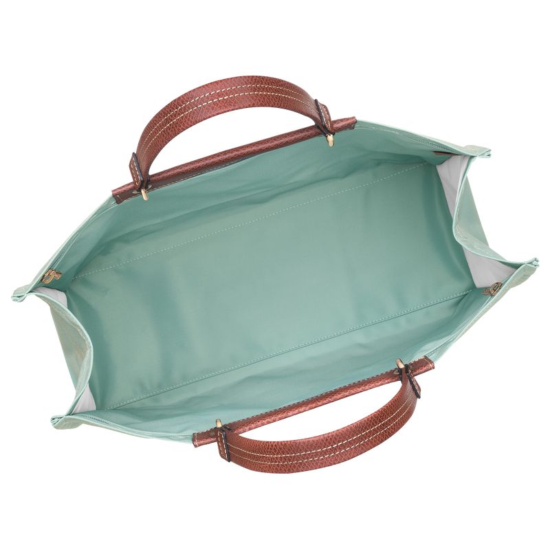 Women Longchamp Cabas L Tote Bag Blue Green | Ireland-613CUOXSD