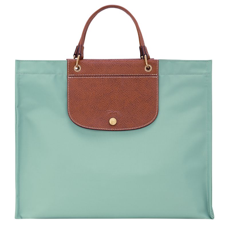 Women Longchamp Cabas L Tote Bag Blue Green | Ireland-613CUOXSD