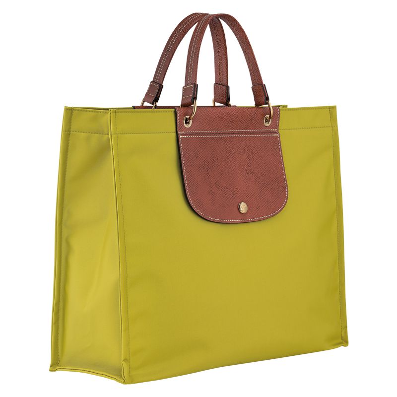 Women Longchamp Cabas L Tote Bag Green | Ireland-581VBDHLG