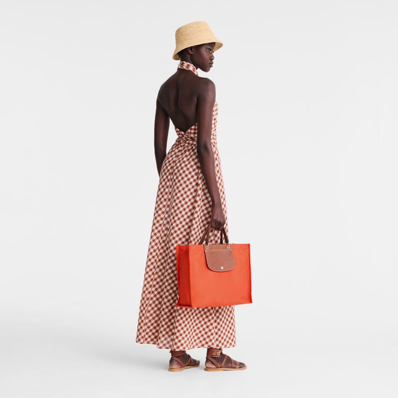 Women Longchamp Cabas L Tote Bag Orange | Ireland-586JEHIGY