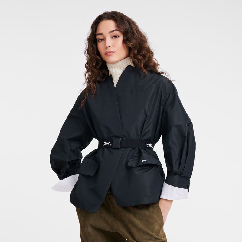 Women Longchamp Canvas Belt Black | Ireland-825GVPXIY