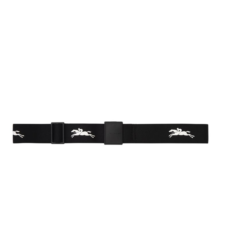Women Longchamp Canvas Belt Black | Ireland-825GVPXIY