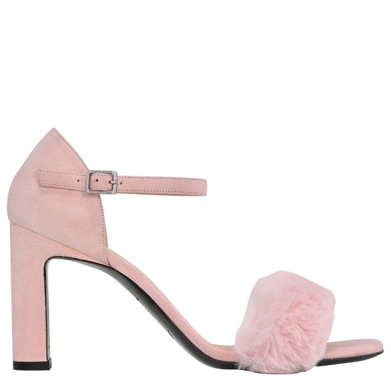 Women Longchamp Cosy Sandals Rose | Ireland-283PYUSBZ