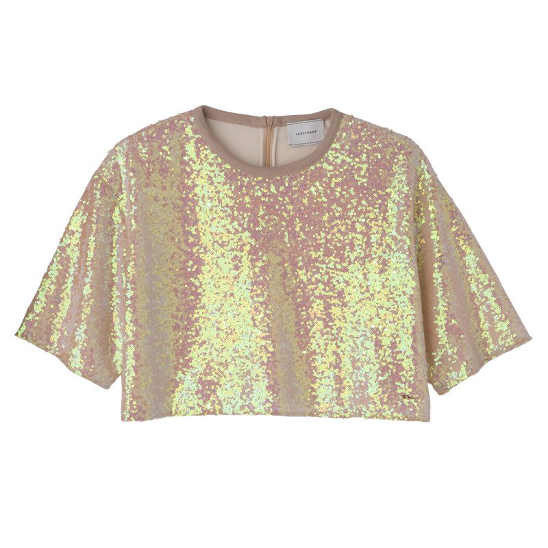 Women Longchamp Crop Top Rose | Ireland-358KCMLVD