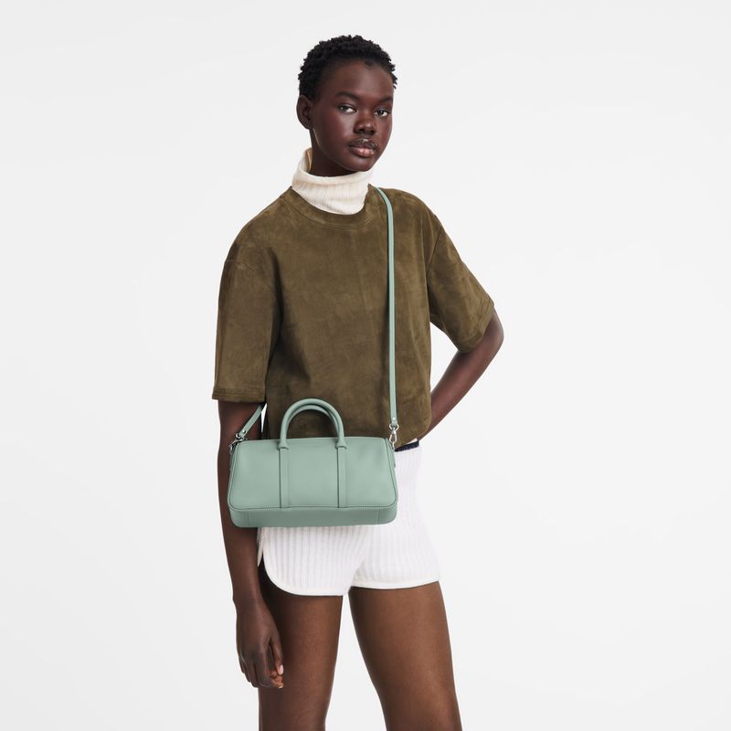 Women Longchamp Daylong M Handbag Blue Green | Ireland-562GVBJCH