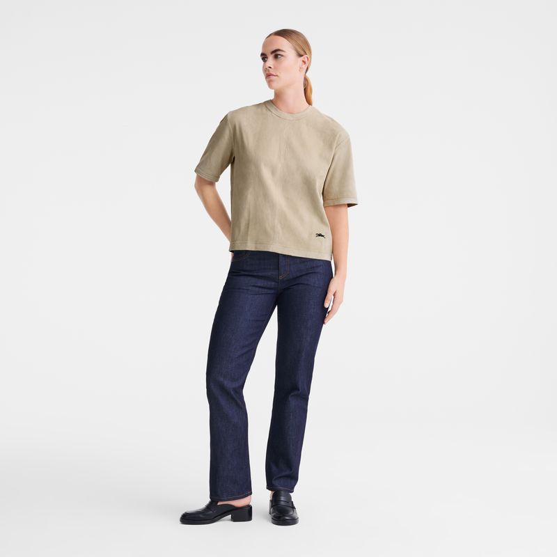Women Longchamp Denim Jeans Blue | Ireland-160CHDZRT
