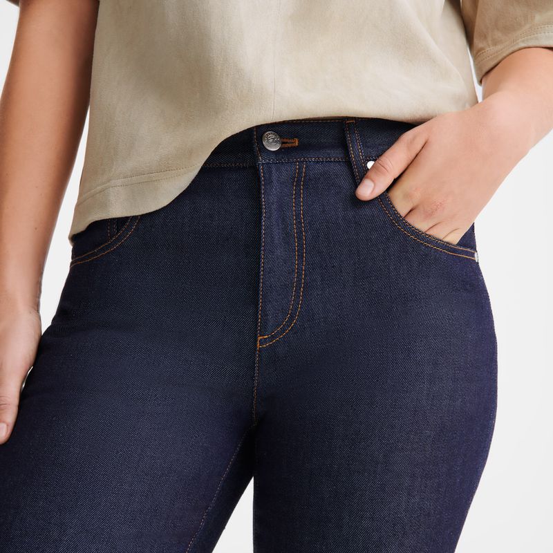 Women Longchamp Denim Jeans Blue | Ireland-160CHDZRT