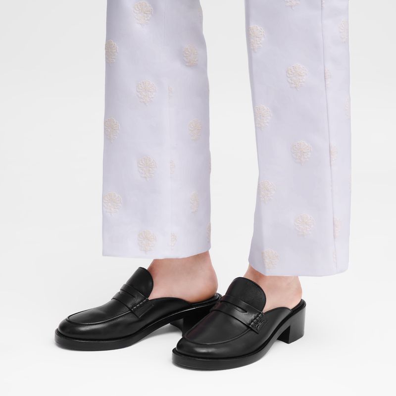 Women Longchamp Epure Timeless Mules Black | Ireland-410LYWEFR